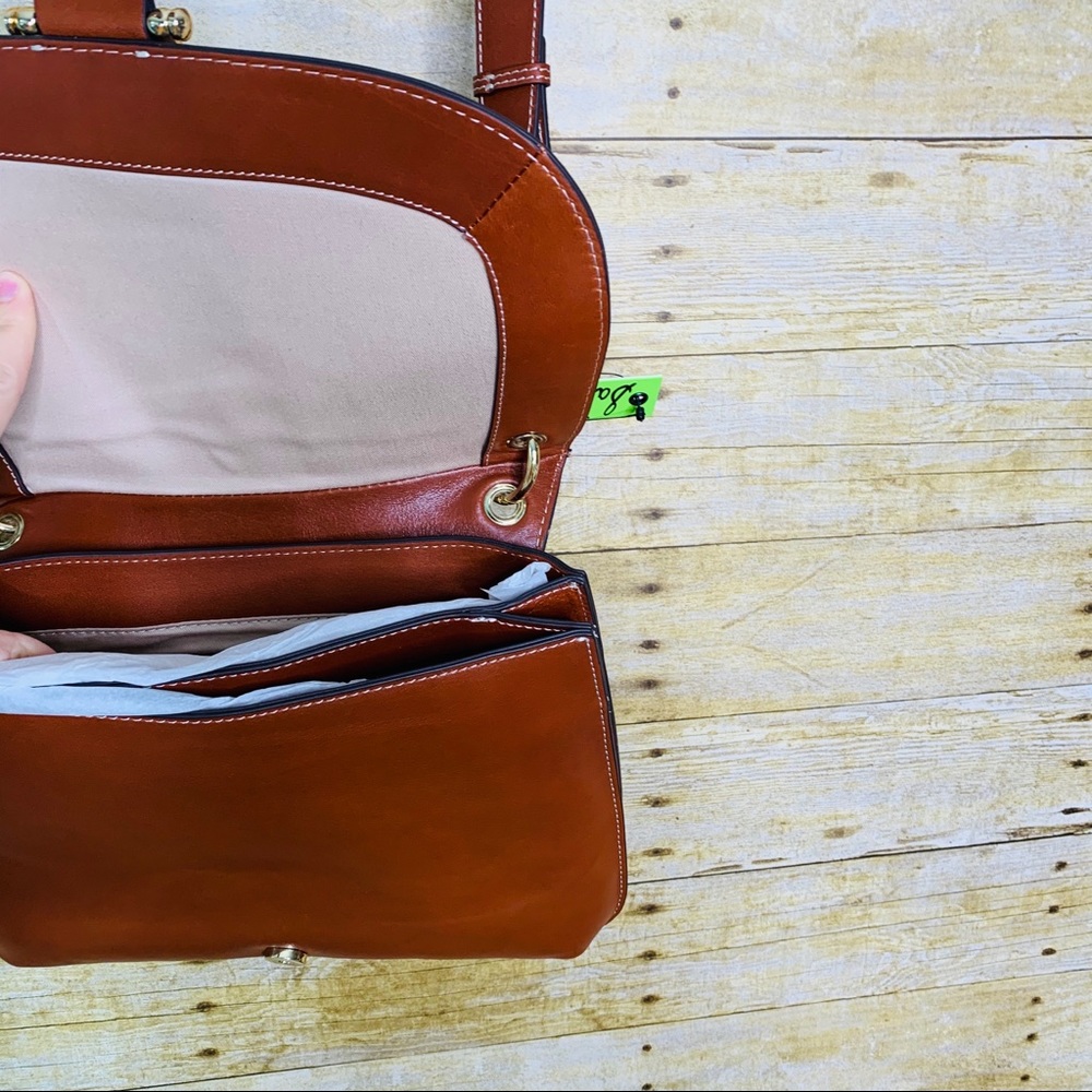 Sam Edelman Delilah Crossbody Leather Cinnamon - Picture 8 of 8